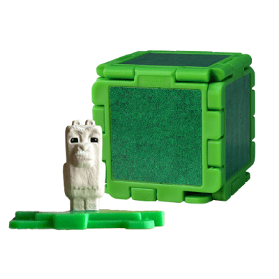 Llama in a green box
