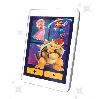 Tablet with the Super Mario Happy Meal game