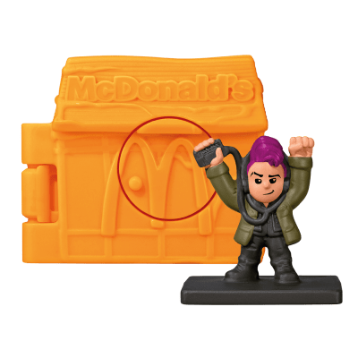 A light orange toy house with a Nikki toy inside