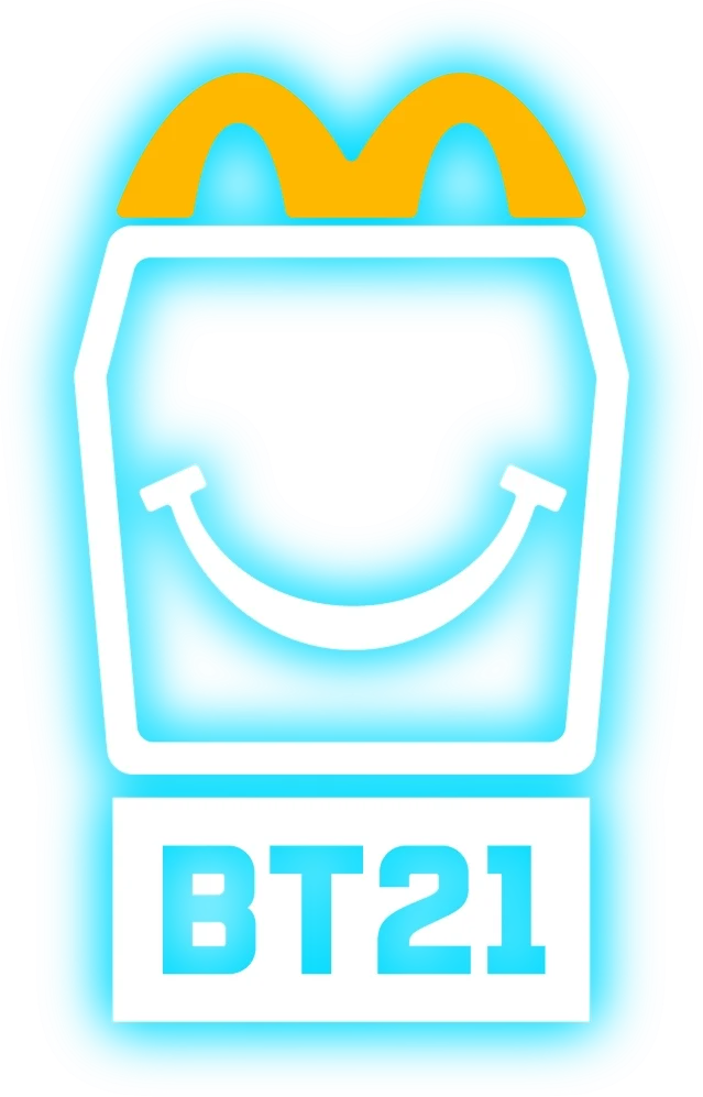 McDonald’s Happy Meal box and BT21 logo under it