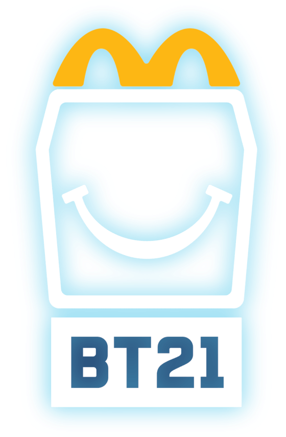 McDonald’s Happy Meal box and BT21 logo under it