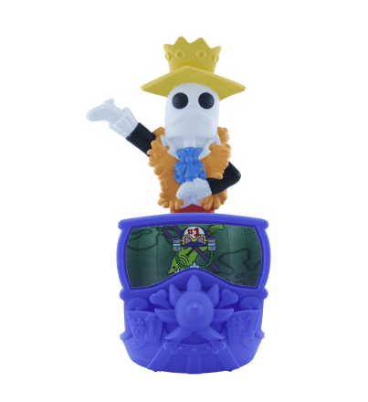 Smitty Werbenjägermanjensen with Brook’s yellow crown and fur jacket.