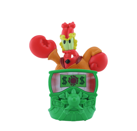 Mr. Krabs with Jinbe’s orange jacket.
